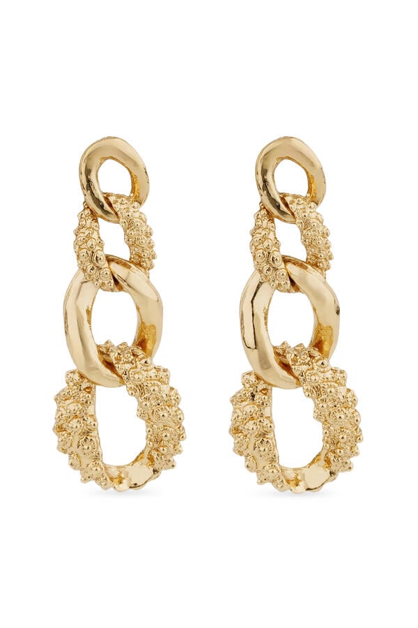 Almara Earrings, Gold-Plated Brass