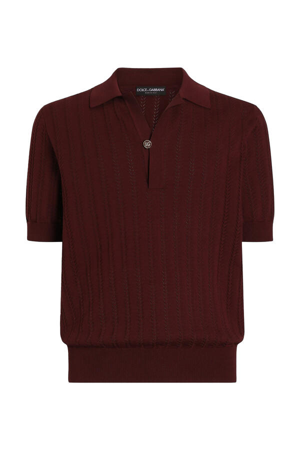 Openwork Polo Shirt