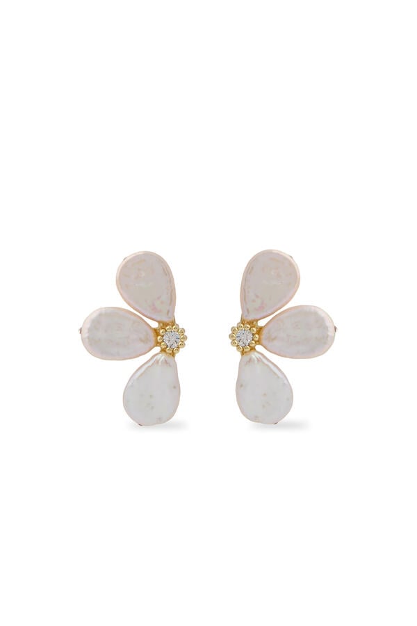 Amira Drop Earrings, 14K Gold over Sterling Silver, Pearls & Cubic Zirconia