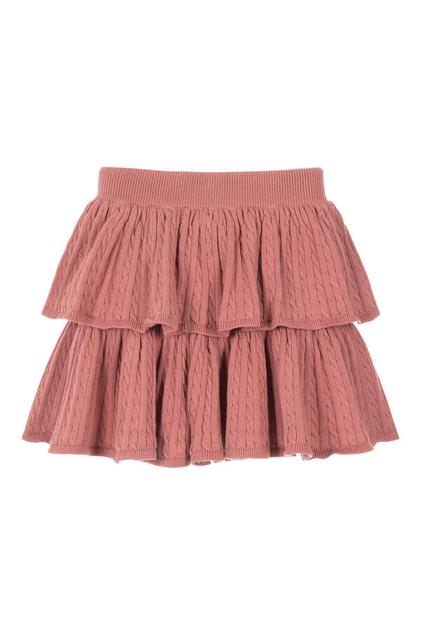 Kids Cable-Knit Tiered Skirt
