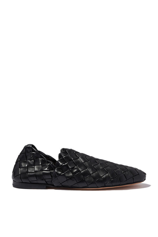 Intrecciato Leather Slippers