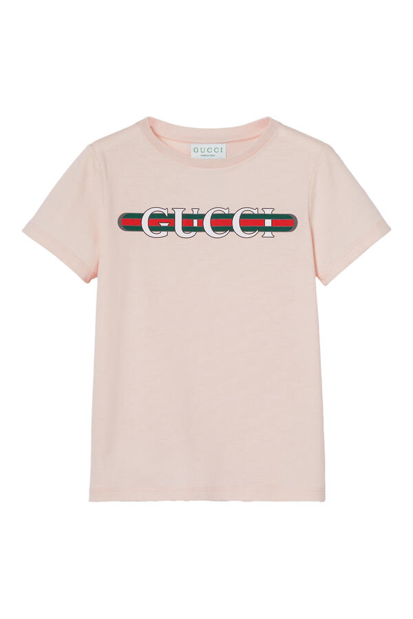 Kids Logo Printed Cotton T-Shirt 