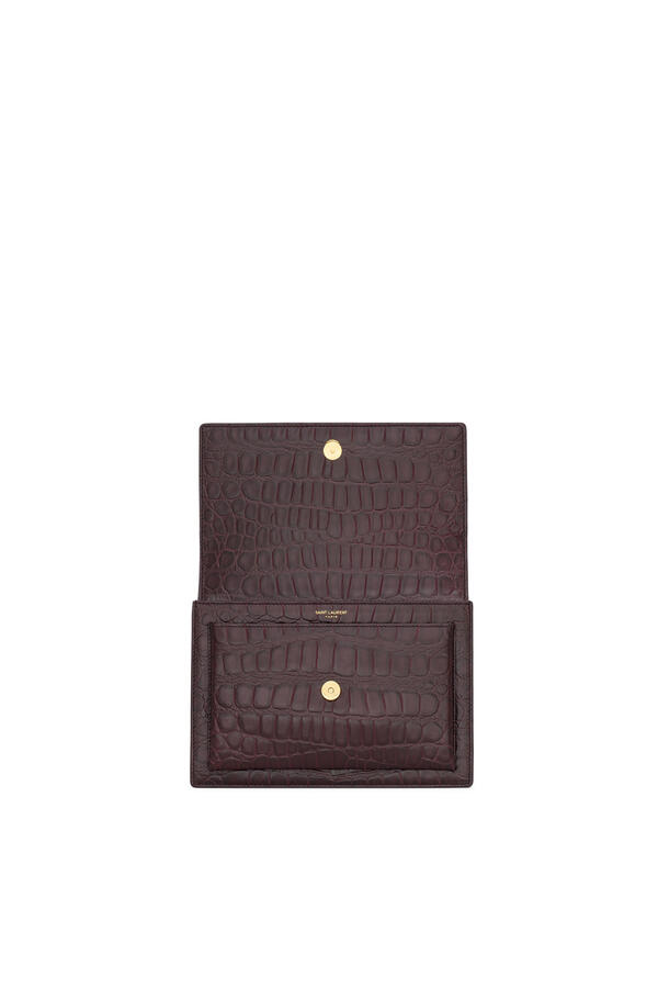 Sunset Medium Bag in Crocodile Embossed Leather