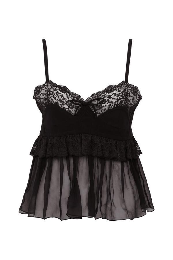 Thin-Strap Lingerie Top 