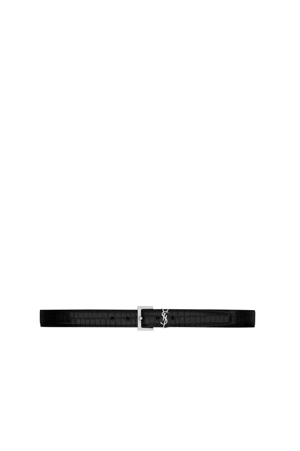 Cassandre Croc-Embossed Belt