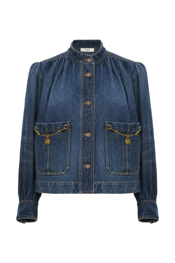 Shirred Puff Sleeves Jacket