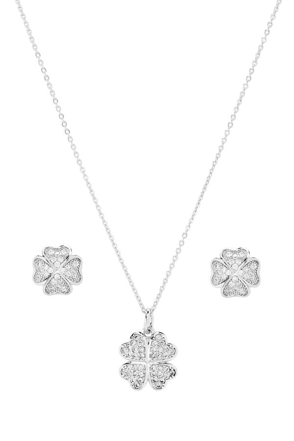 Cara Clover Necklace and Earrings Set