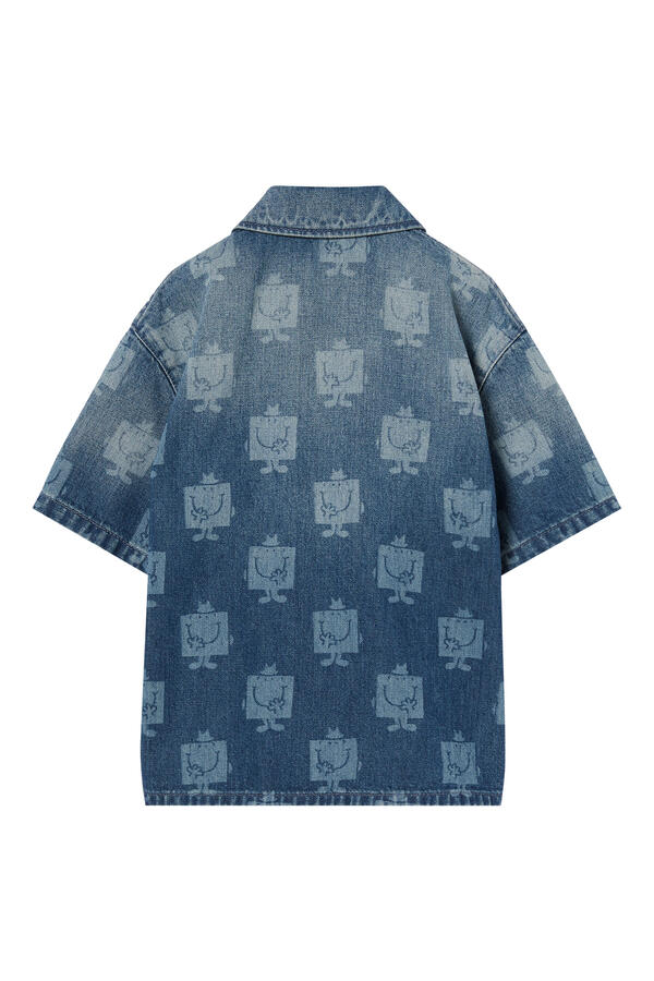 Kids Printed Denim Shirt