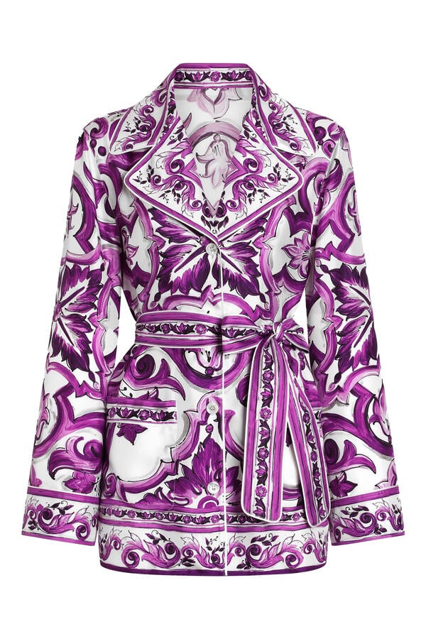  Majolica-Print Twill Shirt