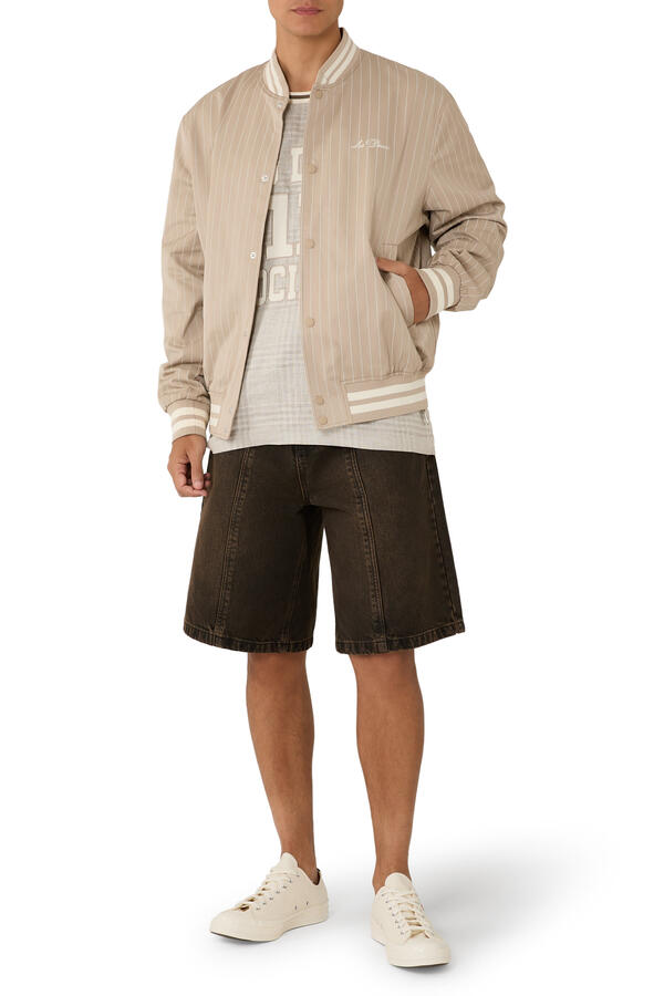 Varsity Tech Pinstripe Jacket