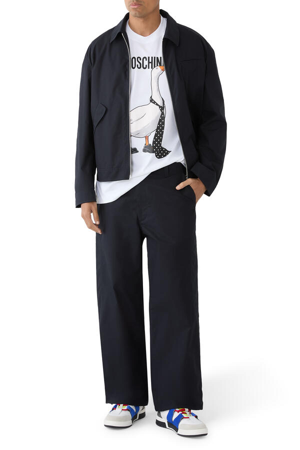 Cotton Straight Leg Trousers