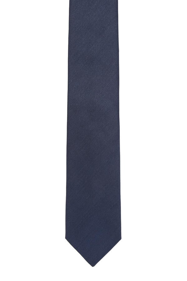 Solid Woven Shantung Silk Tie 