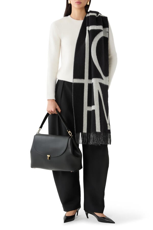 Monogram Brushed Wool Scarf 