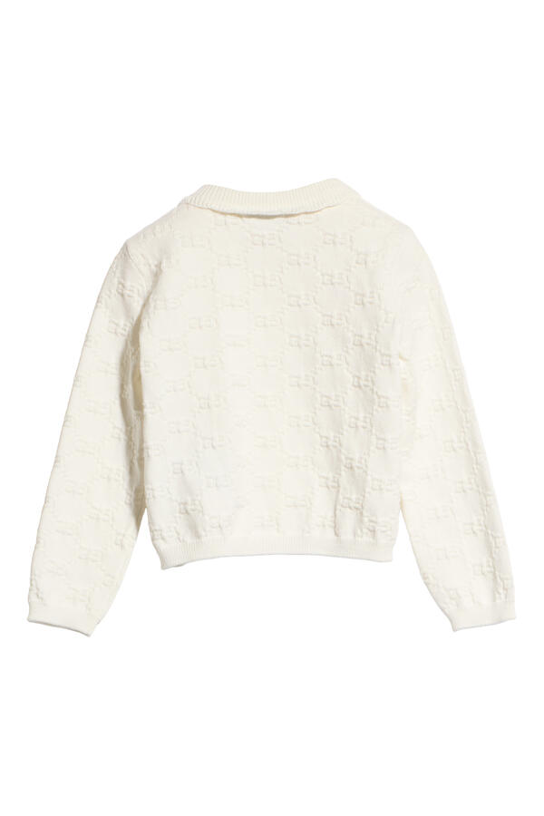 Kids Monogram Motif Cardigan