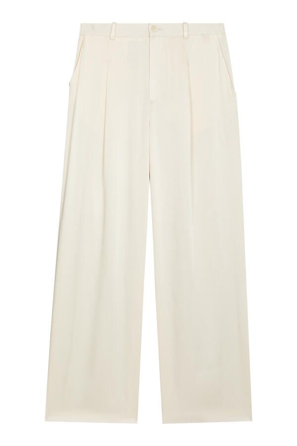 Satin Relaxed Pleated Pants