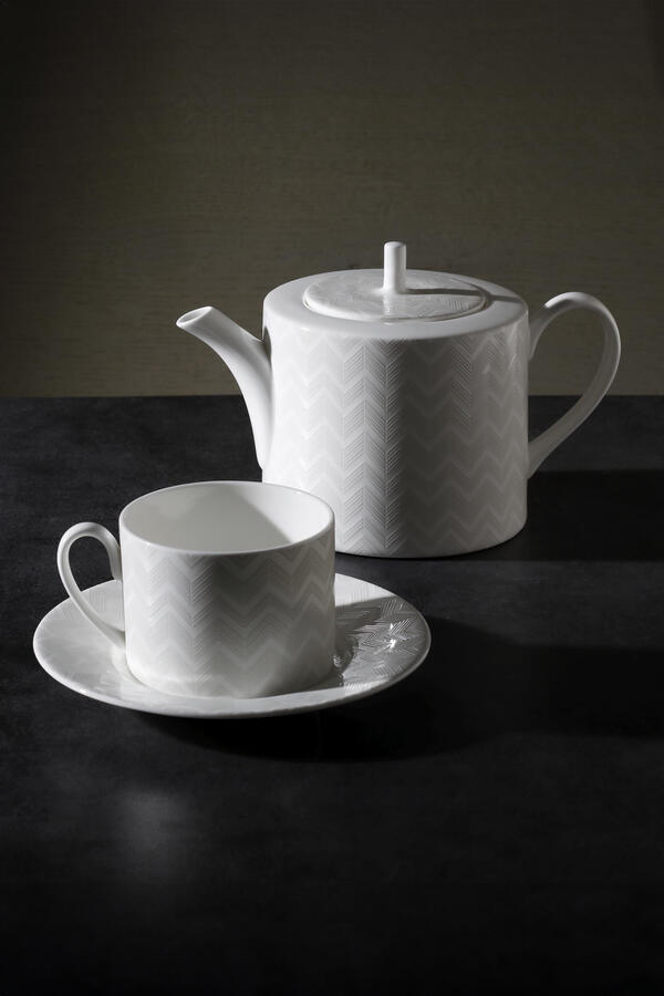 Zig-Zag Teacup & Saucer