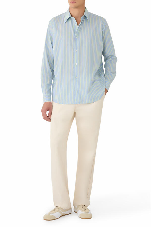 Super Fine Wool Stripe Shirt
