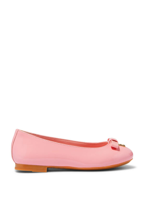 Bow Charms Patent Leather Ballerina