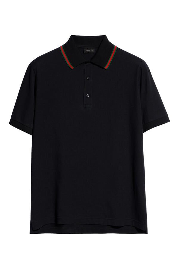 Cotton Jersey Piqué Polo Shirt