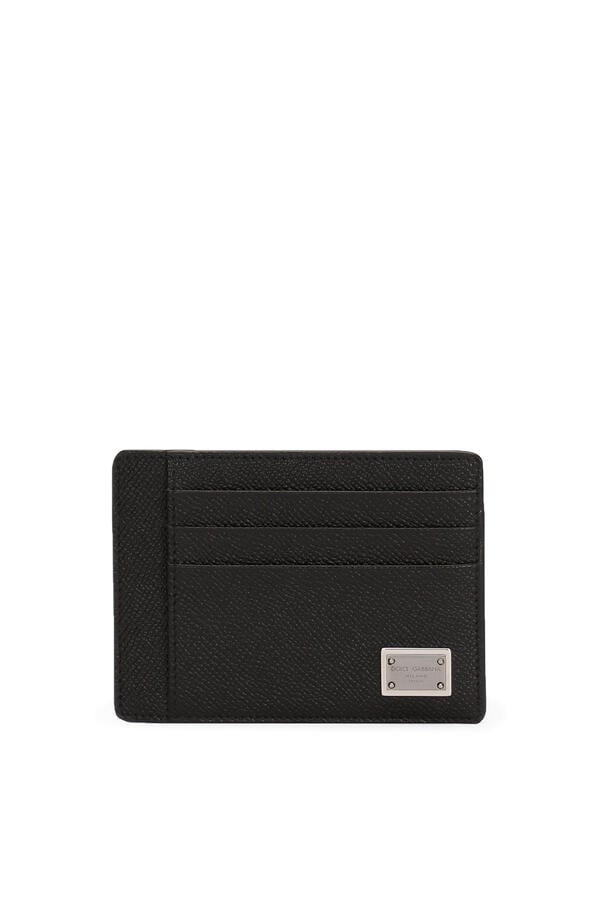 Dauphine-Print Calfskin Card Holder 