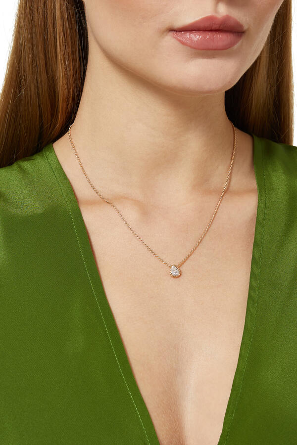 Serpent Bohème XS Motif Pendant, 18k Pink Gold & Diamonds