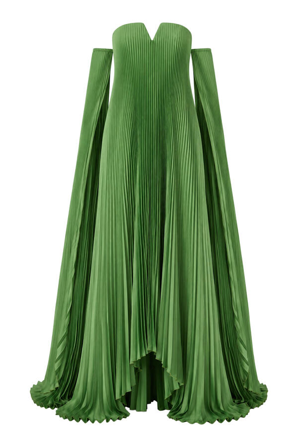 Drama Sleeves Tie Gown