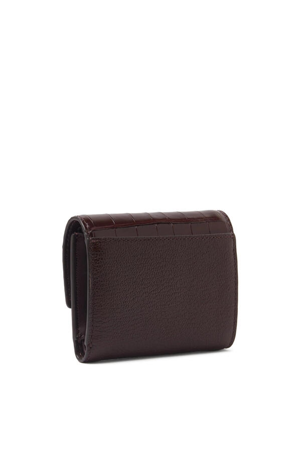 Deco Croc Embossed Small Flap Wallet