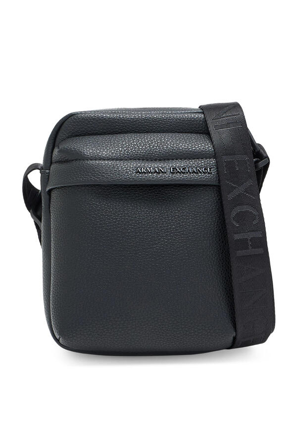 Embossed Logo Textured Crossbody Bag