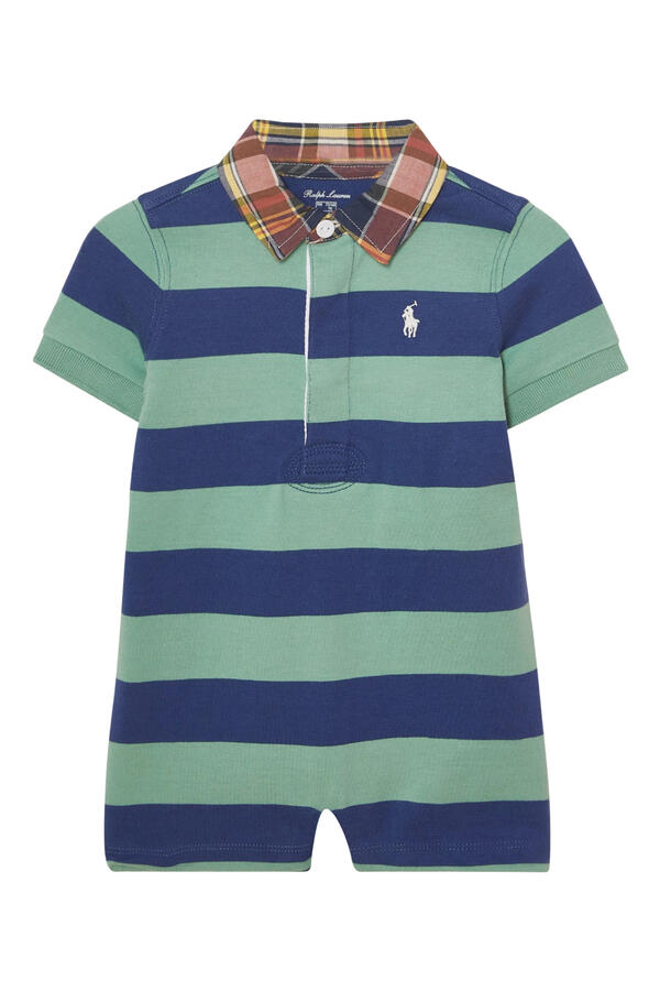 Kids Striped Cotton Rugby Shortall
