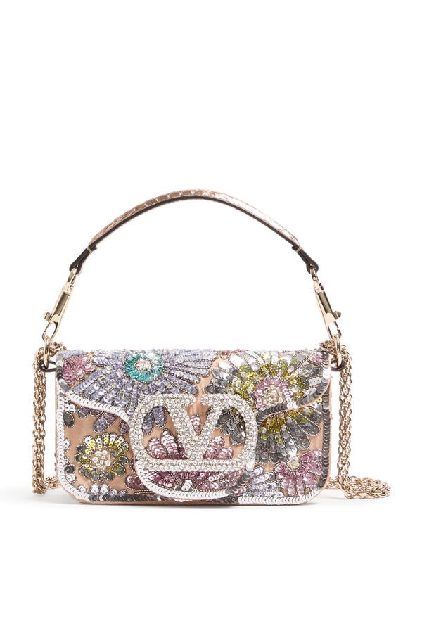 Locò Embellished Moiré Small Shoulder Bag