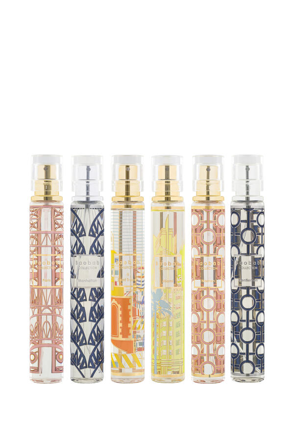 مجموعة هدايا 6 بخاخات معطر غرف بحجم مناسب للسفر سان تروبيه / ميامي / باريس / مانهاتن / وومن/ جنتلمان