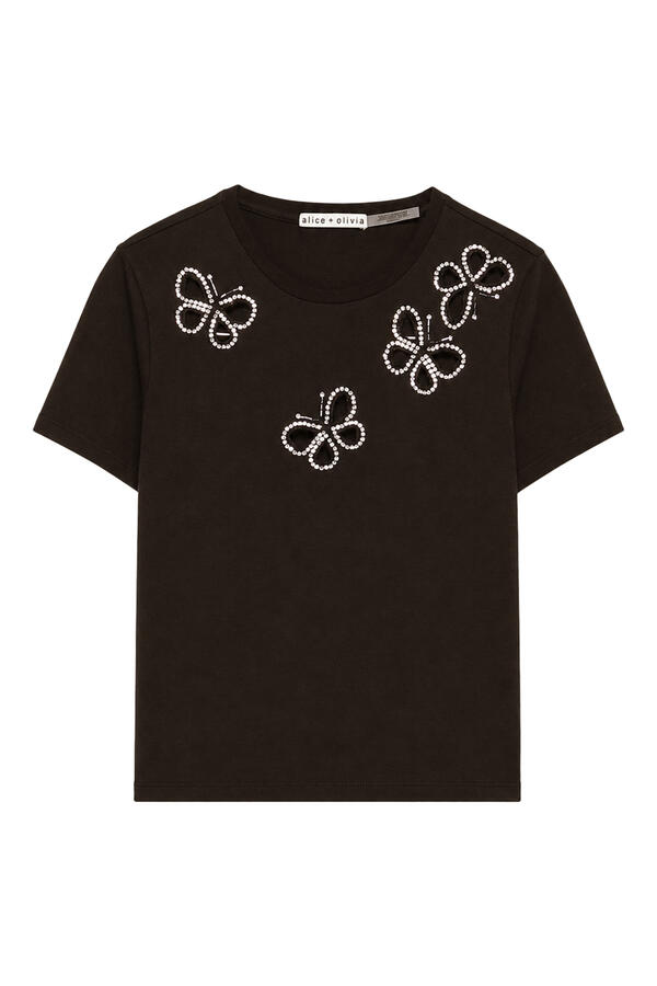 Cindy Embellished Cutout T-Shirt 
