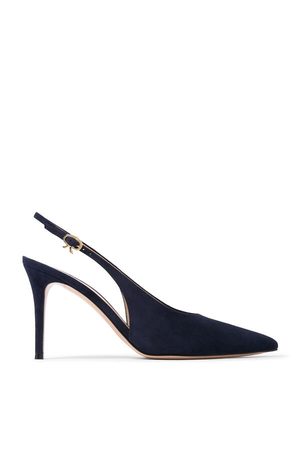 Robbie 85 Slingback Pumps in Suede Leather