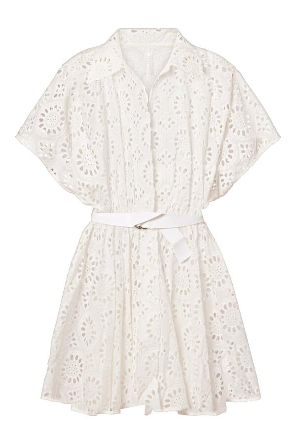 Super Oversized Sleeveless BF NK Shirt Flared Mini Dress