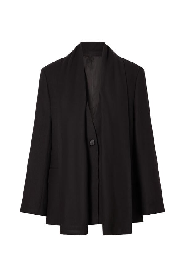  Scarf Lapel Blazer 