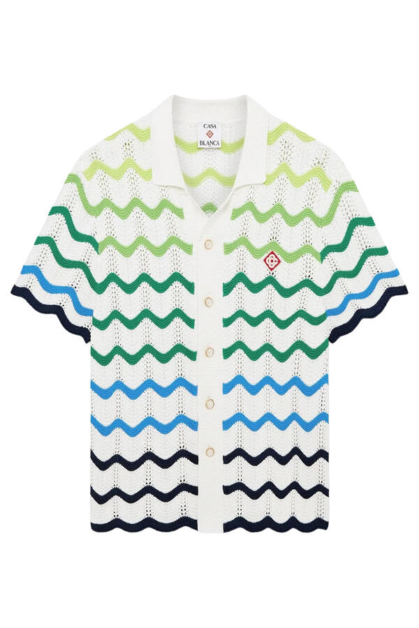 Wave Short Sleeve Knitted Shirt