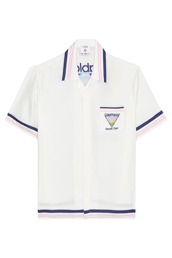 Radiating Monogram Silk Shirt