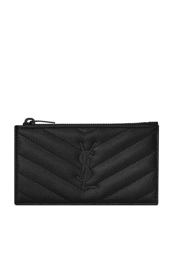 Cassandre Matelassé Fragments Card Case In Grain De Poudre Leather