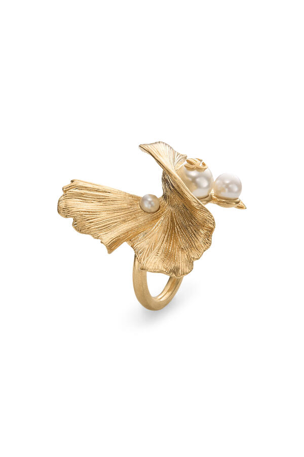 Wave Pearl Ring