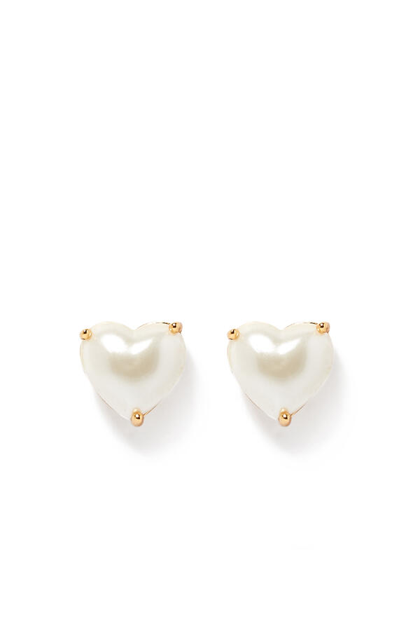 My Love Heart Studs, Plated Metal