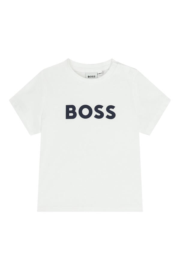 Kids Logo Print Cotton T-Shirt