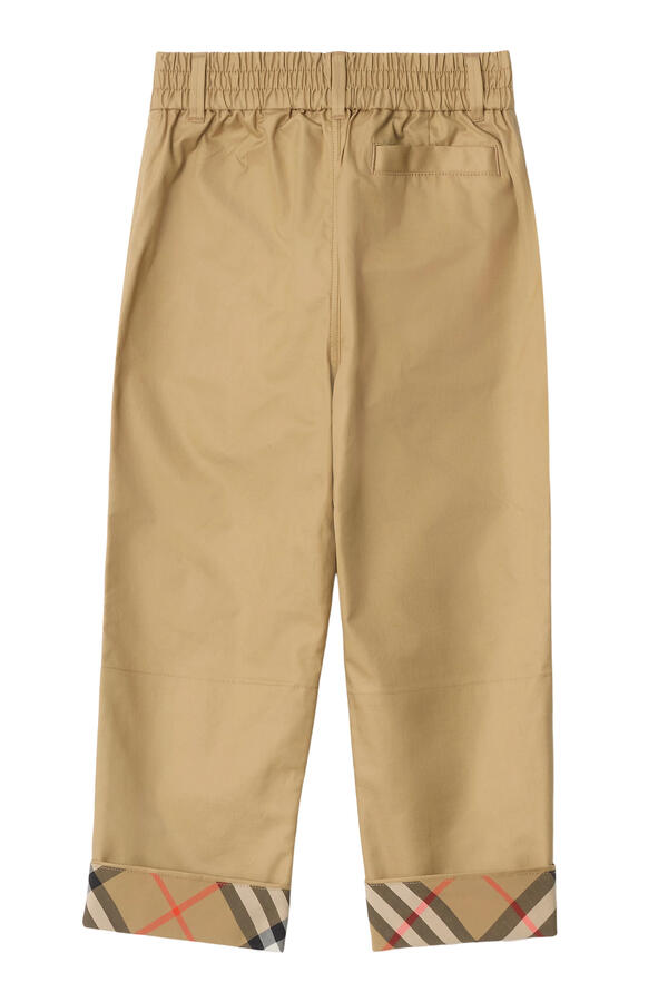 Kids Check Turn-Up Trousers