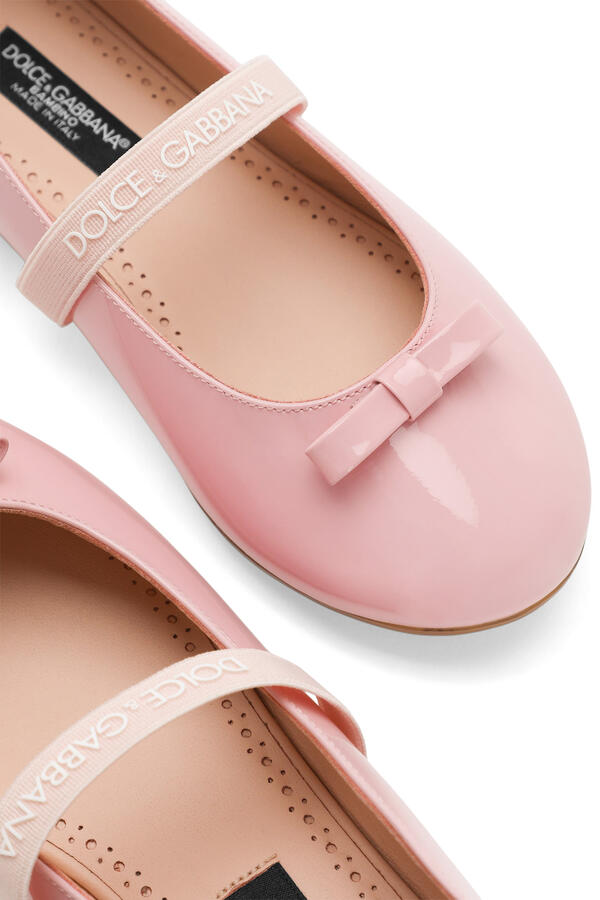 Kids Logo Elastic Band Ballet Flats