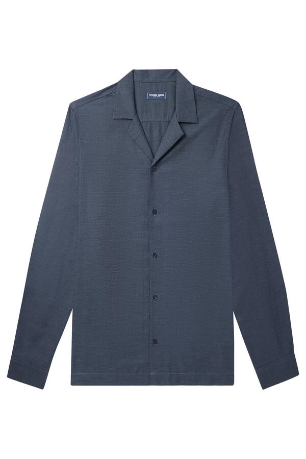 Safra Herringbone Cotton-Flannel Shirt