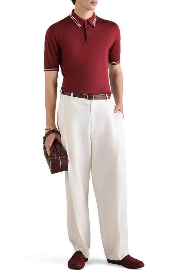 Polo Shirt in Smooth Silk 