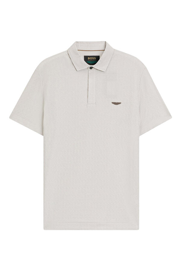 x Aston Martin Polo Shirt in Cotton and Silk