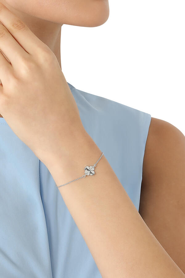 Spade Flower Solitaire Bracelet