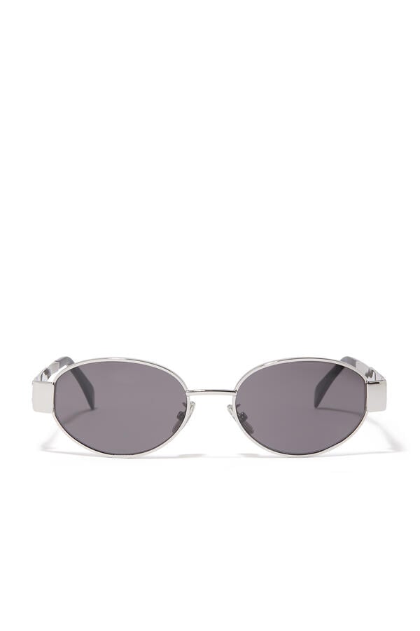 Triomphe Oval Metal Sunglasses