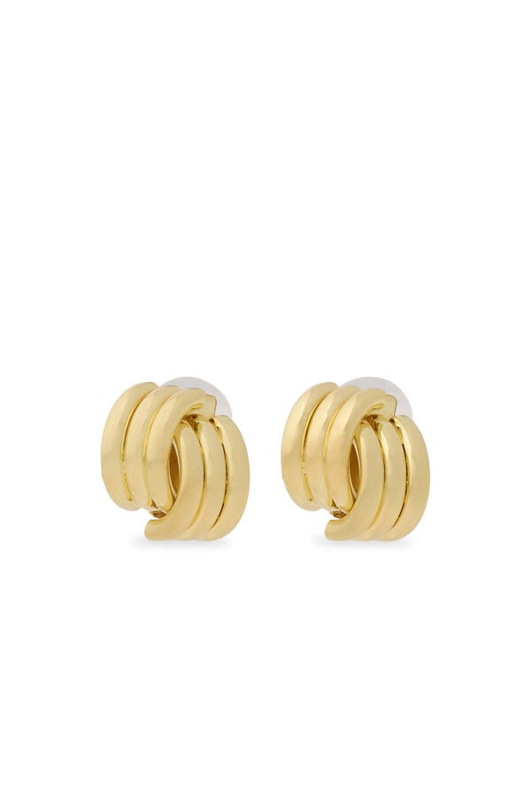 Knot Earrings, 14K Gold-Plated Metal