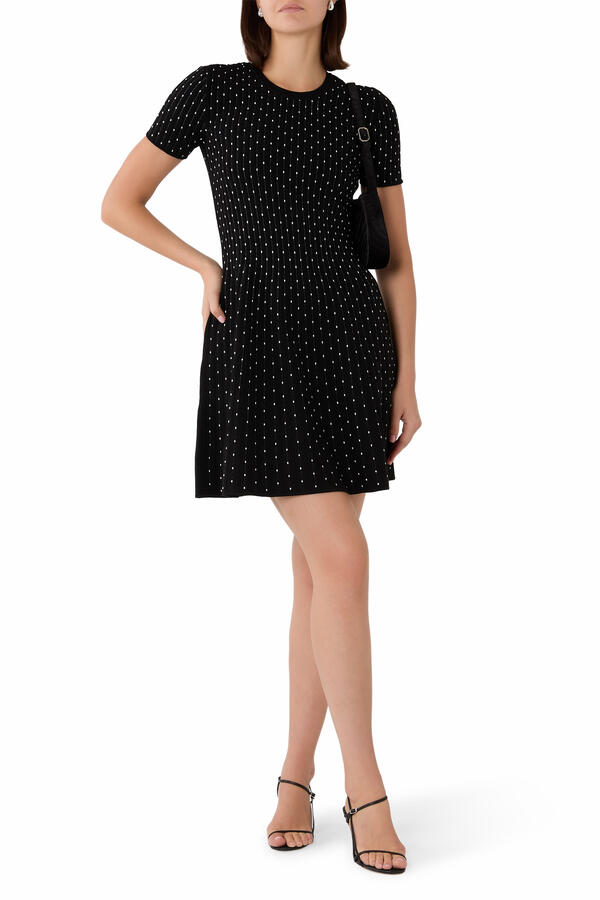 Dotted Stripes Knit Dress